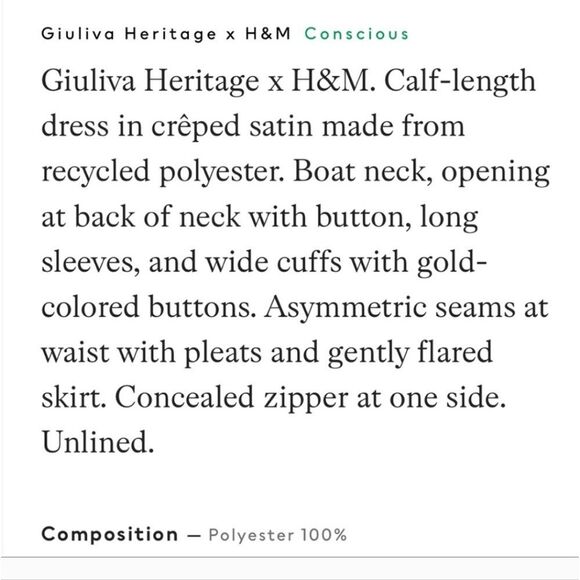 Giuliva Heritage XH&M dusky Blue Satin Crepe Long Sleeves Dress S - Picture 12 of 14